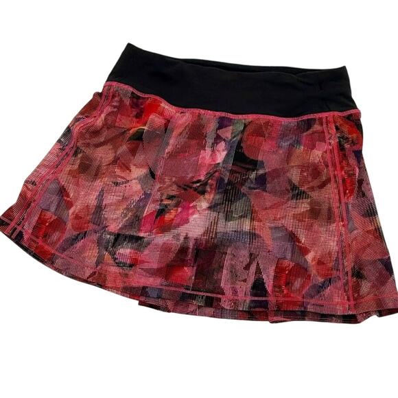 Lululemon Pace Rival Tall Sun Dazed Golf Tennis Pickleball Skirt Pink Black 2 - Picture 1 of 6